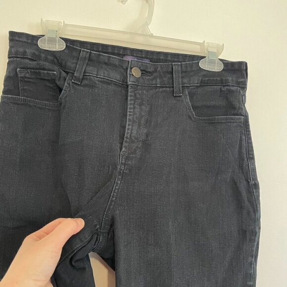 NOT YOUR DAUGHTERS JEANS NYDJ Barbara Bootcut Jeans Dark Wash Five Pocket sz 10 - Picture 9 of 16